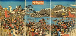 The Battle of Kawanakajima, fought in the Sengoku period of Japan 1553 ...