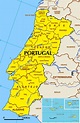 Mapa de Portugal con ciudades y distritos | Descargar e Imprimir Mapas