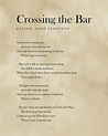 Crossing The Bar - Alfred Lord Tennyson Poem - Literature - Typography ...