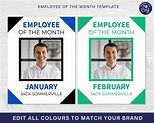 "INSTANT DOWNLOAD - EMPLOYEE OF THE MONTH POSTER TEMPLATE - EDIT ...