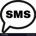 The sms icon text message symbol flat Royalty Free Vector