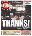 Toronto Sun Cover Says 'Thanks!' To Blackhawks For Beating Bruins In ...