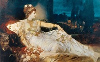 Hans Makart: Portrait of Charlotte Wolter as Messalina (1875)