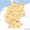 StepMap - Location of Erlangen, Germany - Landkarte für Germany