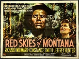 RED SKIES OF MONTANA (1952) - British UK Quad film poster