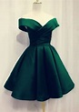Off the Shoulder Emerald Green Short Homecoming Party Emerald Green ...