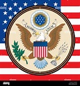 Estados Unidos de América el escudo y la bandera, símbolos del país ...