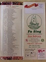 Menu at Fu Sing Chinese Restaurant, Torrance