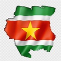 Premium PSD | Suriname flag map