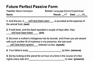 Future Perfect Passive | English grammar fill in the blanks exercises ...