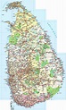 Large detailed road and tourist map of Sri Lanka. Sri Lanka large ...