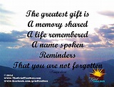Not forgotten - A Poem | The Grief Toolbox