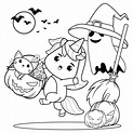 10 dibujos Kawaii de Halloween para pintar y colorear - Pequeocio