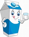 caja de leche de dibujos animados con un vaso de leche 8390389 Vector ...