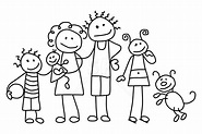 Free Cartoon Family Black And White, Download Free Cartoon Family Black ...