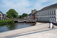 Lokeren, East Flemish Region, Belgium - Banks of the River Durme with ...