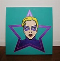 LADY GAGA 20x20 pop art painting ORIGINAL | Etsy