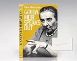 Golda Meir Speaks Out. - Raptis Rare Books | Fine Rare and Antiquarian ...