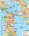 East bay San Francisco map - Map of east bay cities (California - USA)