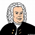 Johann Sebastian Bach Coloring Page | Sebastian bach, Classical music ...