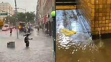 Inundaciones en Nueva York, a la espera de tormenta Elsa | AFP - YouTube