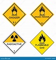 Warning Hazardous Chemicals Sign On White Background Vector ...