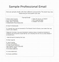 FREE 16+ Sample Professional Email Templates in PDF