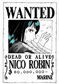 Nico Robin wanted poster by trille130 on DeviantArt