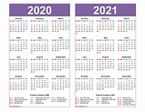 2020 And 2021 Calendar With Holidays Free Letter Templates | Porn Sex ...