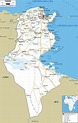 Large detailed road map of Tunisia with all cities and airports ...