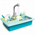 Topcobe Toy Kitchen Sink Play Set, Pretend Toy Sink Set Gift for ...