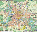Map of Berlin, overview (Germany) - Map in the Atlas of the World ...