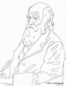 Dibujos para colorear charles darwin - es.hellokids.com