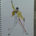 Dibujo de Freddie Mercury con lápices prismacolor | Queen art, Rock and ...
