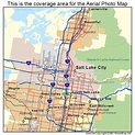 Aerial Photography Map of Salt Lake City, UT Utah