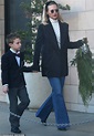 January Jones and eight-year-old son Xander don matching blazers to ...