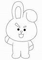 Happy Cooky BT21 coloring page | Coloring pages, Embroidered canvas art ...
