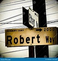 Robert Way ! stock photo. Image of logo, wall, line - 194892002