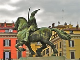 Equestrian statue of George Kastrioti Skanderbeg in Rome Italy