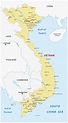 Mapa do Vietname • Vietname - Vietnã