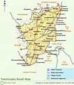 Tamilnadu Road Map,Map Tamilnadu Road India