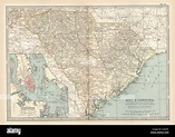 Mapa de Carolina del Sur con inserción de Charleston Fotografía de ...