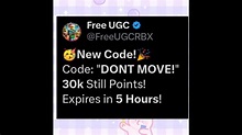 nuevo code para ugc no te muevas afk new code for ugc don't move afk ...