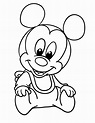 Mickey Mouse bebe para colorear e imprimir