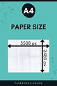 A4 Size In Pixels - Paper Sizes Online
