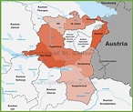 Canton of St. Gallen district map - Ontheworldmap.com