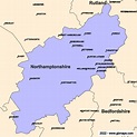 Northamptonshire County Boundaries Map