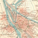 1905 Original Antique City Map of Ludwigshafen am Rhein | Etsy