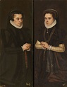 Margarita de Parma y María de Portugal, esposa de Alejandro Farnesio ...