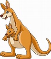 Kangaroo With Baby Cartoon Colored Clipart 7528340 Vector Art at Vecteezy